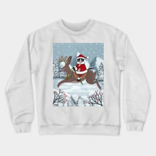 Santa Claws on a Jackalope Full Crewneck Sweatshirt